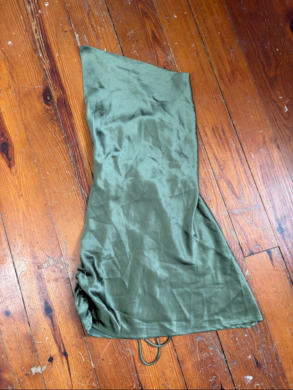 Princess Polly Leigh Jagger & Stone Olive Green Slip Dress Size 4 Open Back